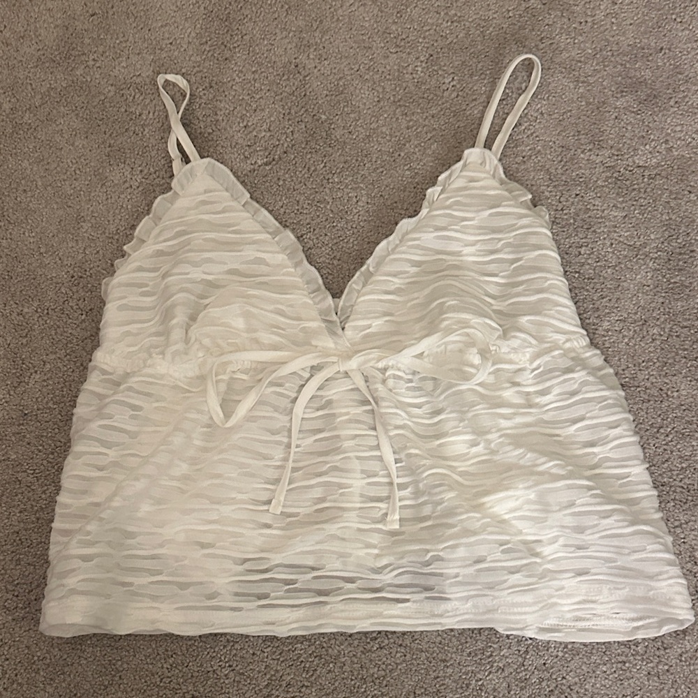 White Textured Women’s Top